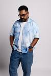 Cuban Collar Shirt - Summer Sky