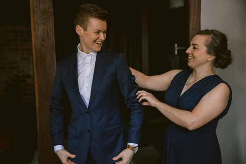 Brides Getting Ready for their Same Sex Wedding