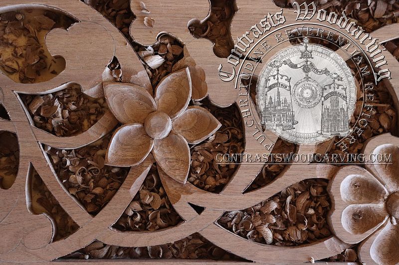 Carving a Begonia for the Sacred Heart