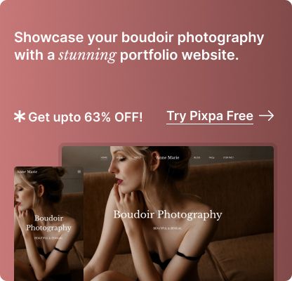 Présentez vos photographies de boudoir via pixpa