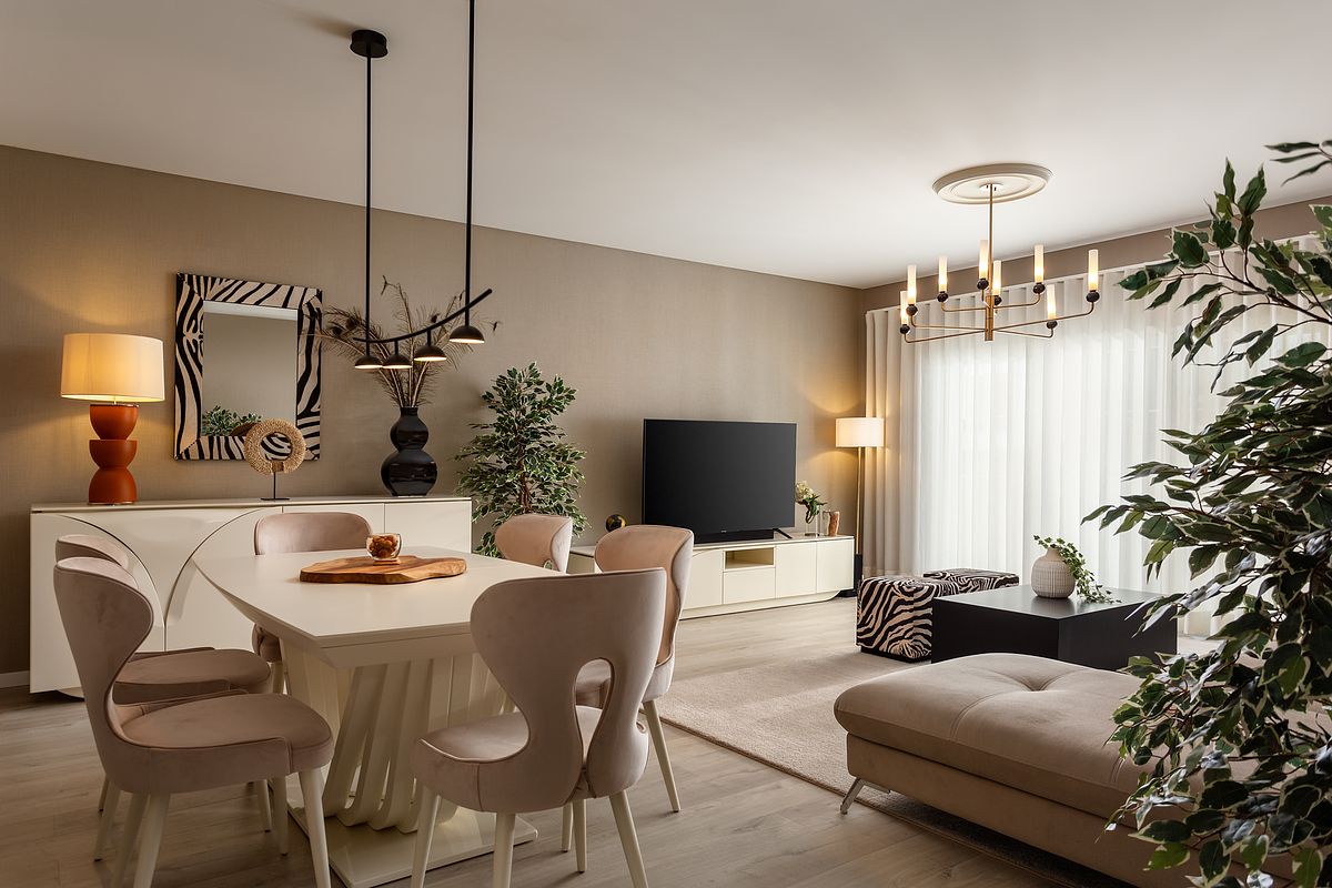 Fotografia de no Apartamento Montijo, destacando a decoração com Estilo Africano.