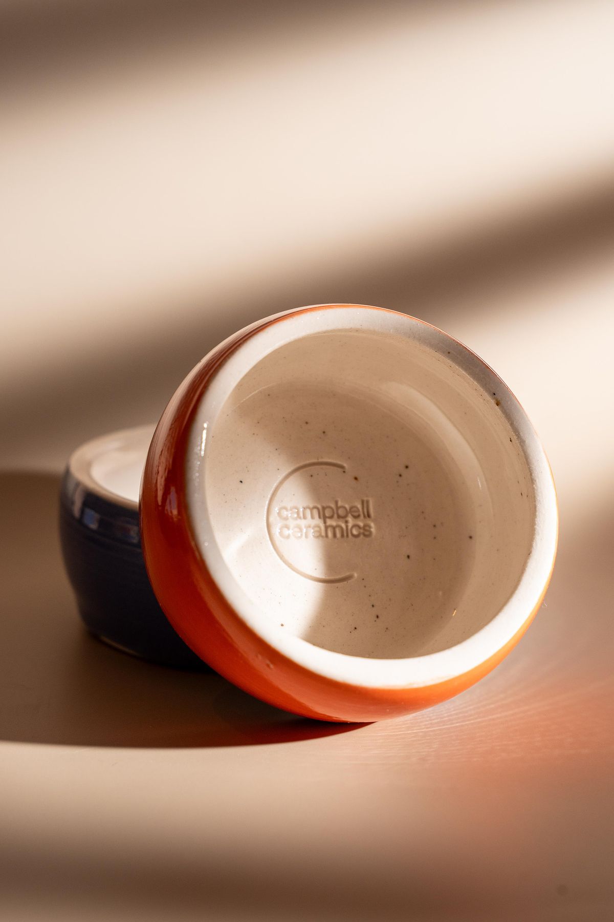 campbell ceramics cup in orange