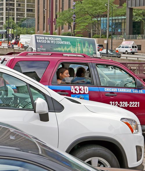 Woman in Cab Chicago