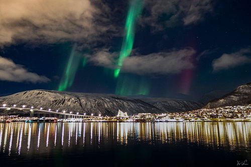 Colorful Northern Lights over Troms&oslash;
