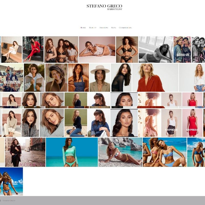 design minimalista del sito web di fotografia di moda