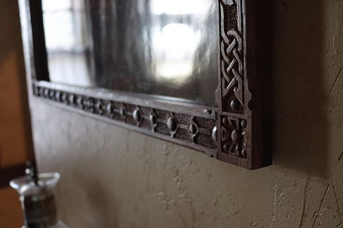 a detail of some of the carved Celtic knots