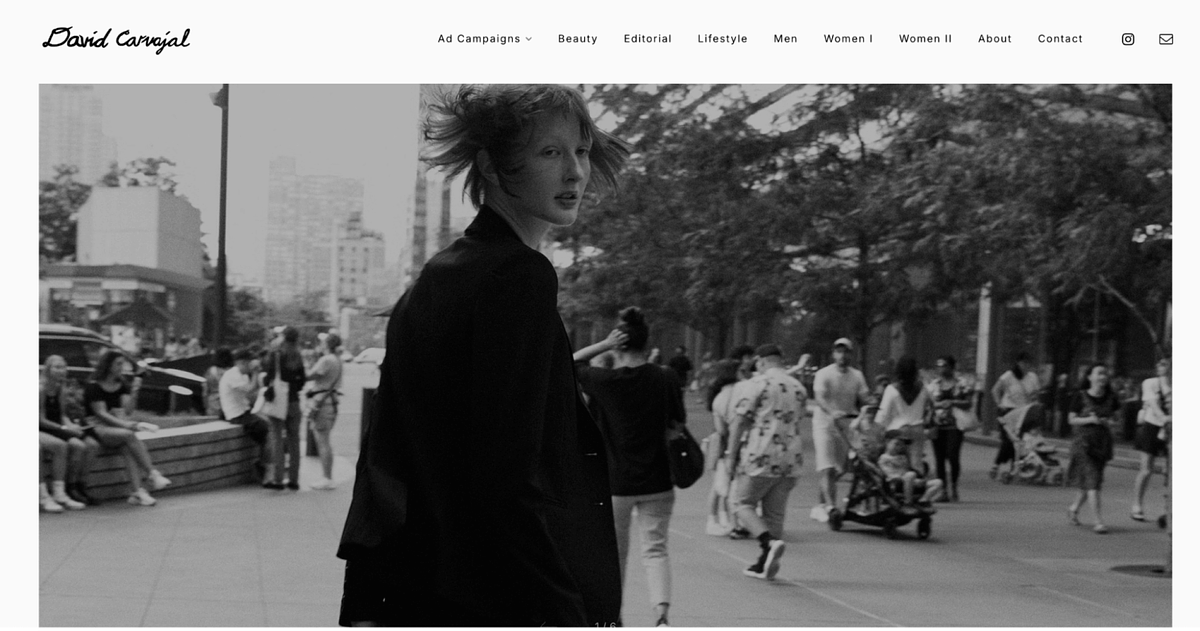 Editorial photography portfolio website of David Carvajal