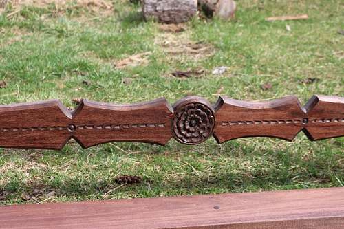 Stretcher Carving Detail