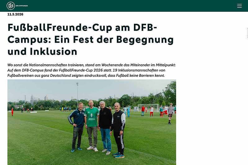 DFB-Stiftungen berichten über den FußballFreunde-Cup auf dem DFB-Campus