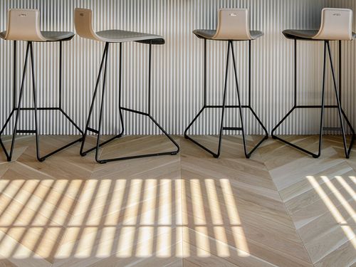 Composition emphasizing geometry and textures in minimalist design &ndash; Herculane project