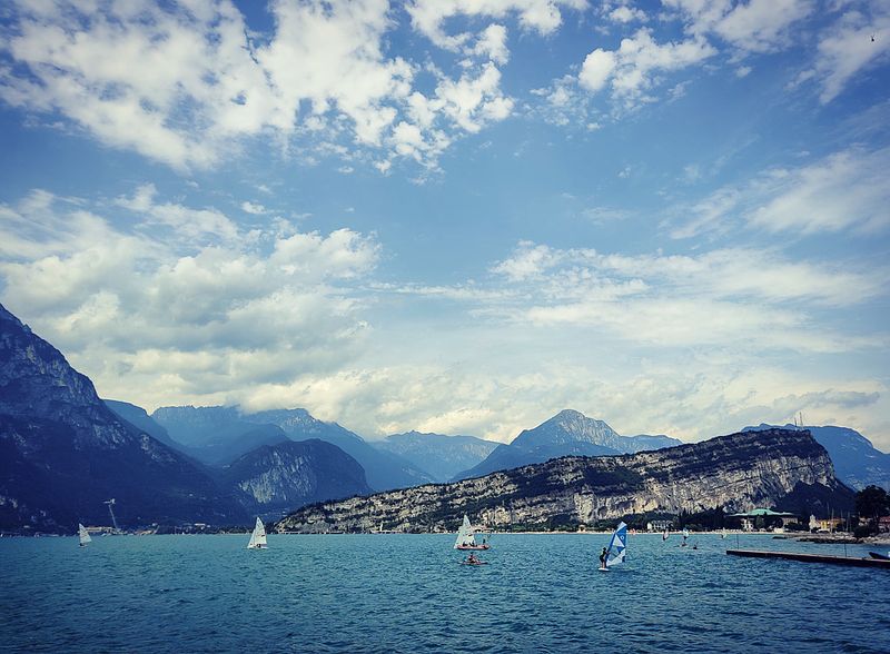 Windsurfing at the Lake Garda