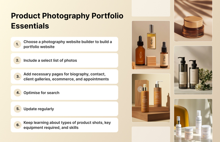 Éléments essentiels d'un portfolio de photographie de produits