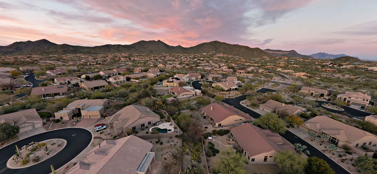 Las Sendas at Dusk Panoramic Photograph