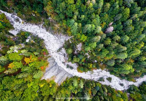 Dry mountain stream