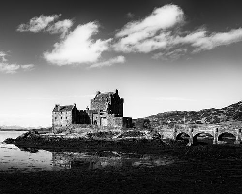 Cityscapes, architecture, castle, medieval, bridge, moat, building, stone, brick, Scotland, United Kingdom, UK,