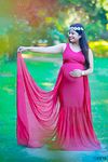 DP001 - Red Wine Body Fit Maternity Gown