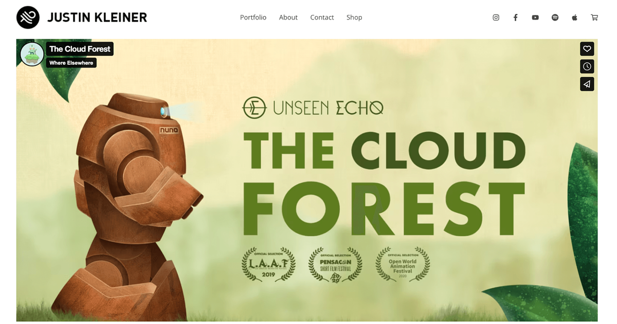 Image of Justin Kleiner's musician website