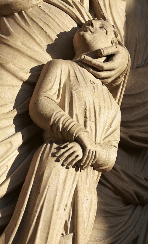 chartres, cathedrale,gothique, sculpture,abraham, portail nord