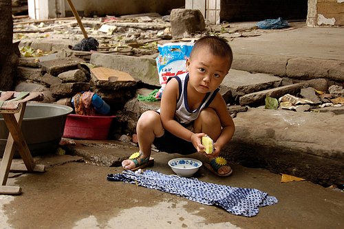 Harnaschpolder vanaf Vermeertoren
