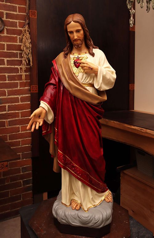 After all the restoration work on this statue, the Sacred Heart of Jesus is ready to go back to its place at the Day Chapel at St. Joseph Catholic Church in Somerset, Ohio