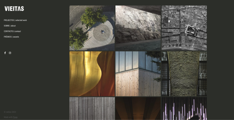 architecture portfolio website grid style