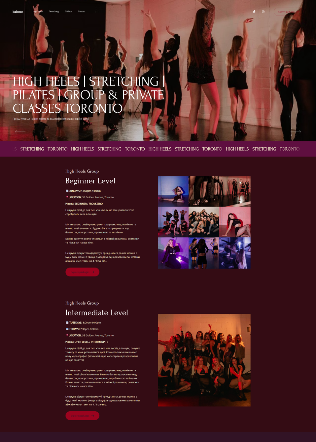 Balance To's Portfolio site