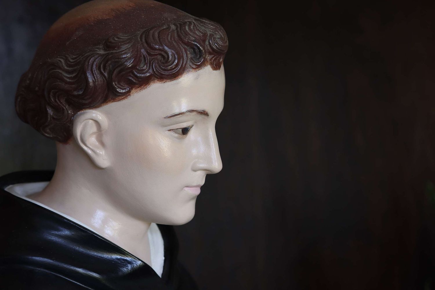 A picture of the statue before.  Very pale.