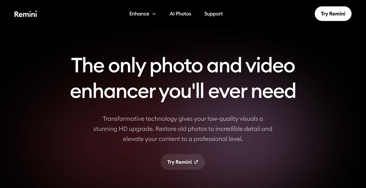 Домашняя страница Remini