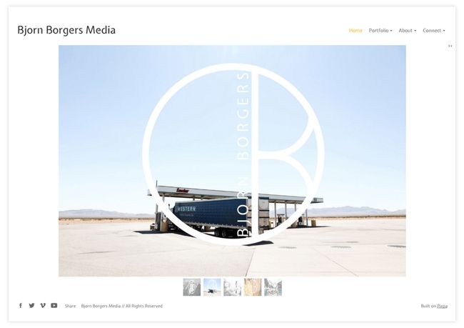 Site de portfólio minimalista de Bjorn Borgers