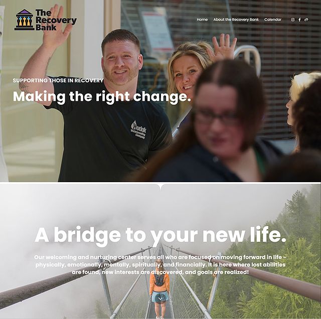 Recovery Bank Portfolio Website Examples