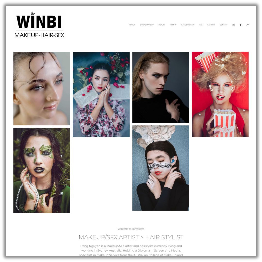 Winbimakeup - Site du portfolio SFX