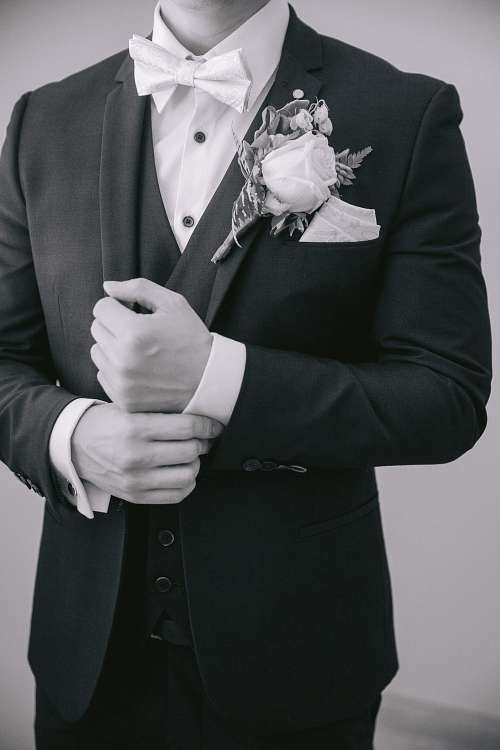 Groom Getting Ready