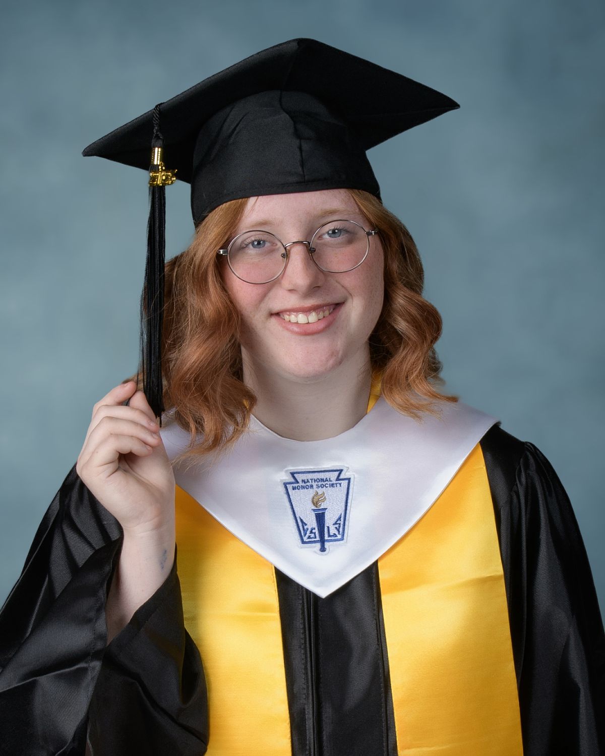 Hubbard high school senior in cap and gown.