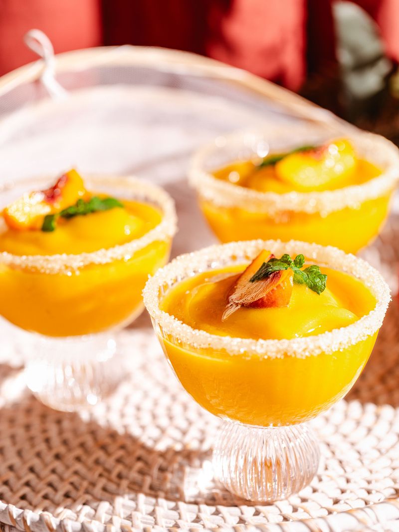 Summer Frozen Peach Cocktail