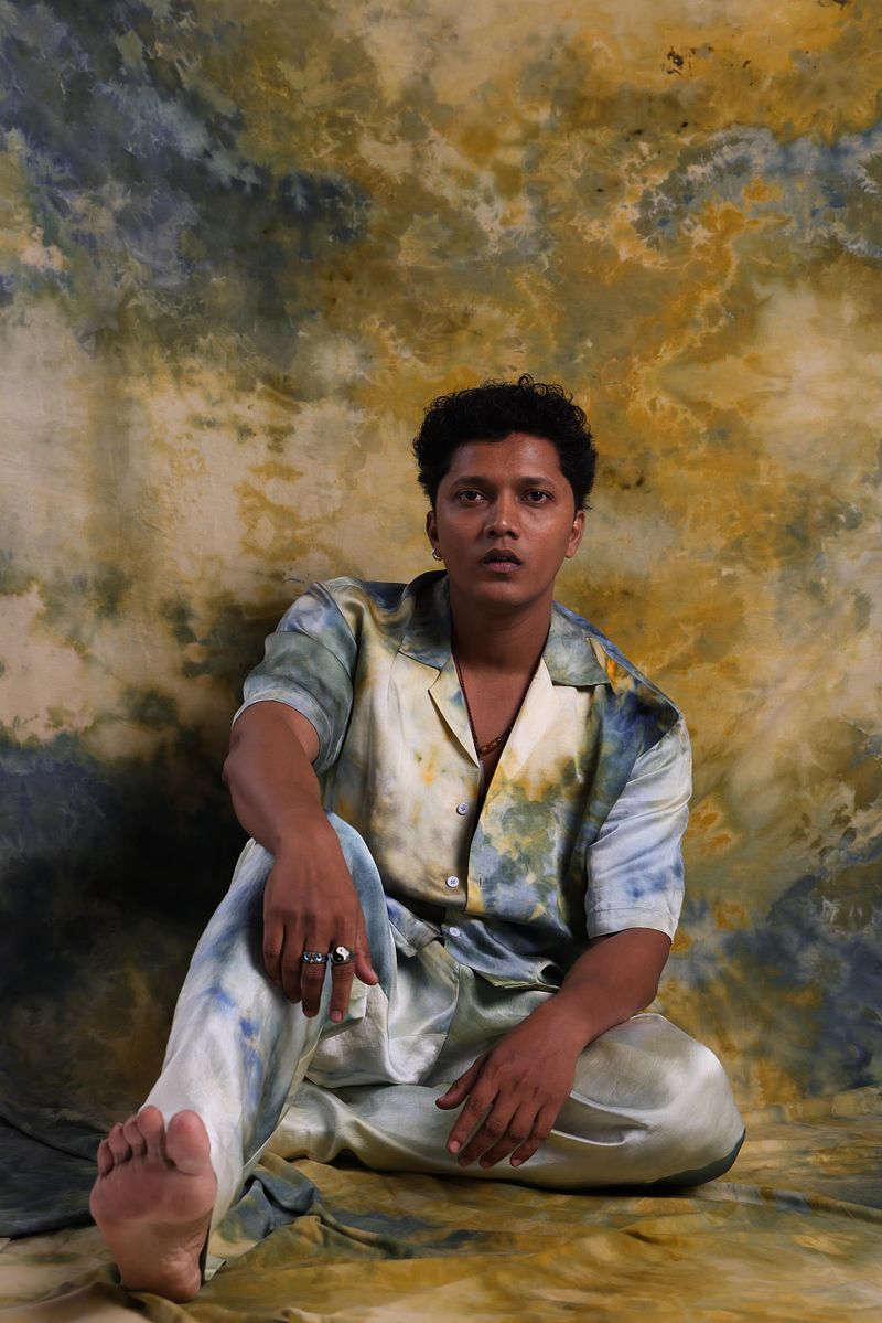 Linen Satin Cuban Collar Shirt - Golden Hour