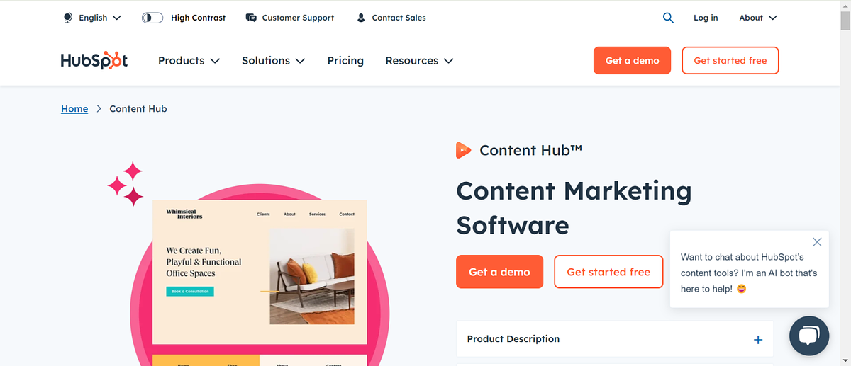 Centre de contenu HubSpot