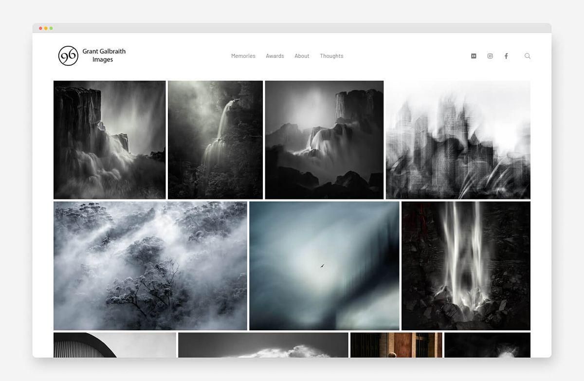 Grants Website für abstrakte Fotografie