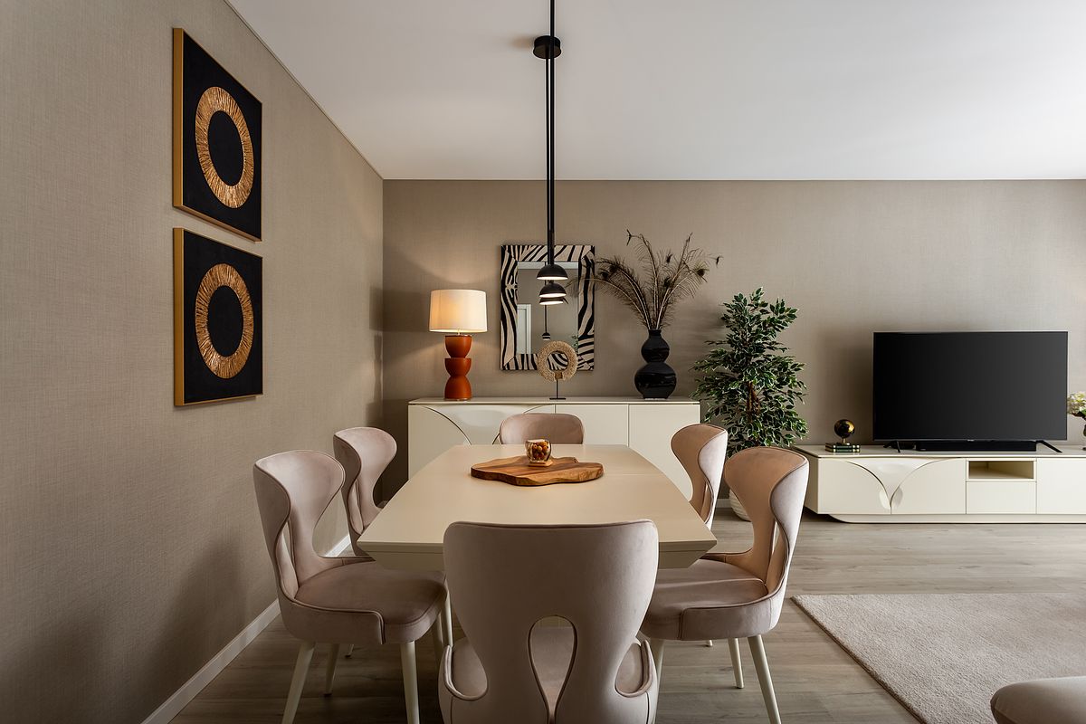 Fotografia de no Apartamento Montijo, destacando a decoração com Estilo Africano.