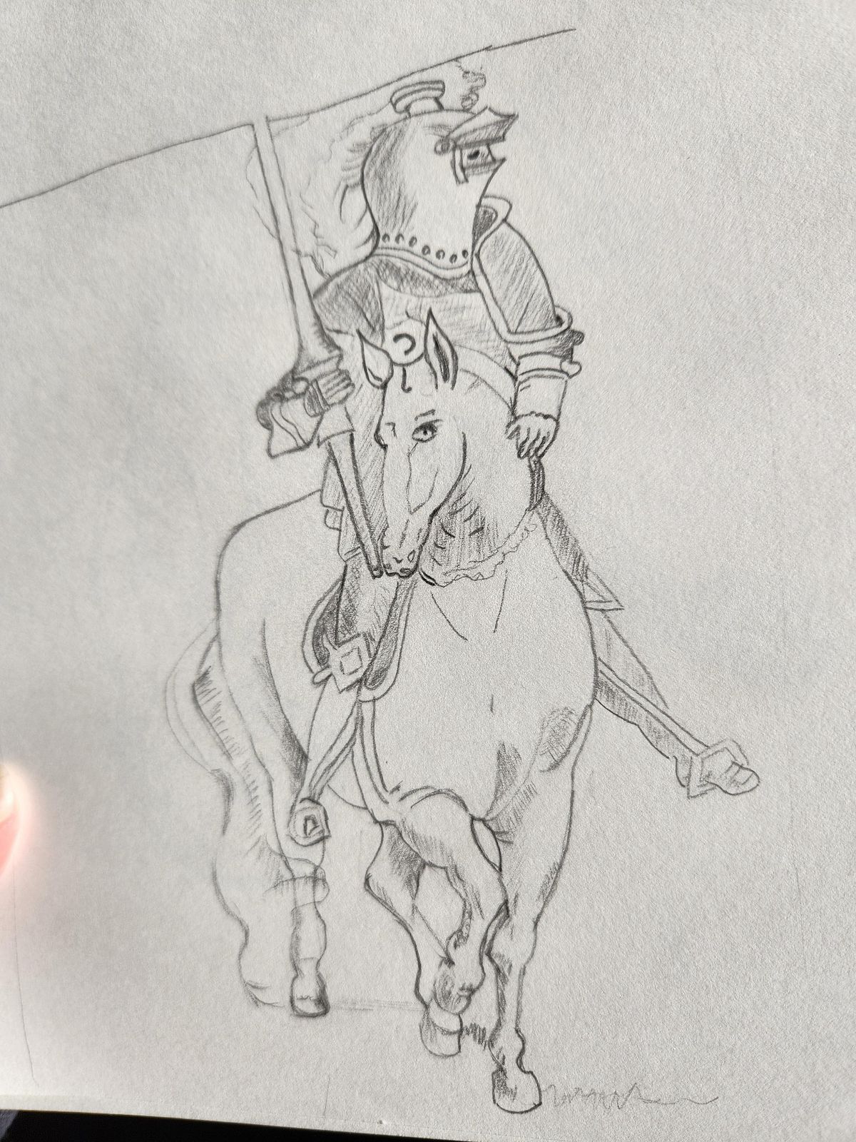 My Drawing - Knight On A Horse