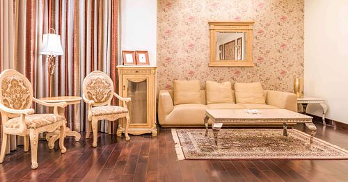 Interior view of the residential flat,