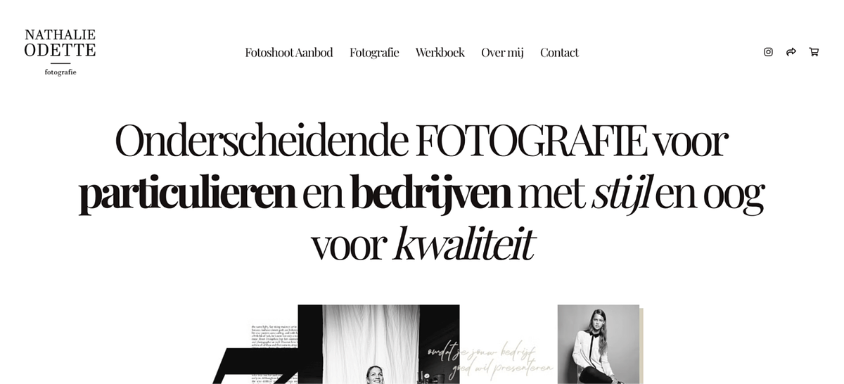 Sitio web del portafolio de Nathalie Odette