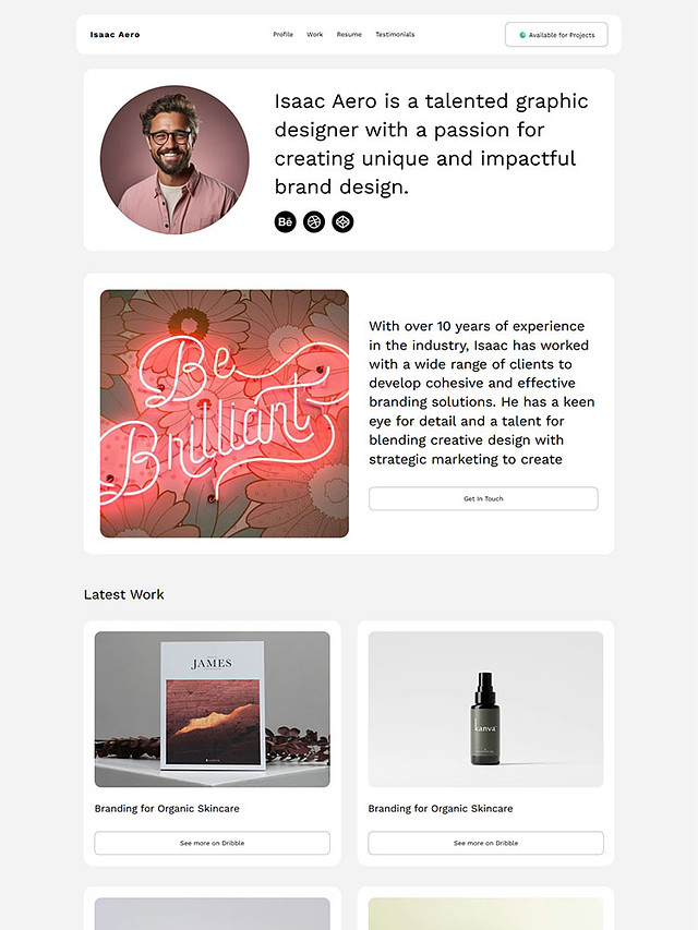 Sage - Pixpa Portfolio Website Templates