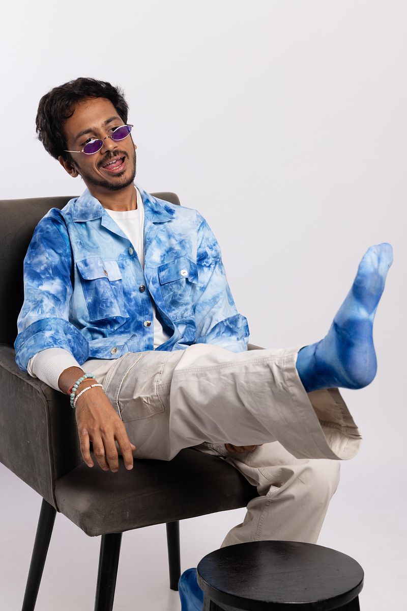 Cotton Twill Shacket - Summer Sky