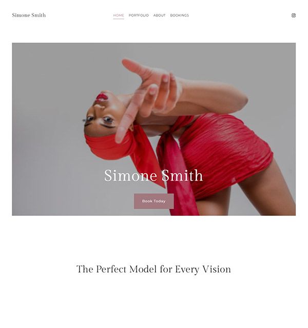 Voorbeelden van portfoliowebsites van Simone Smith