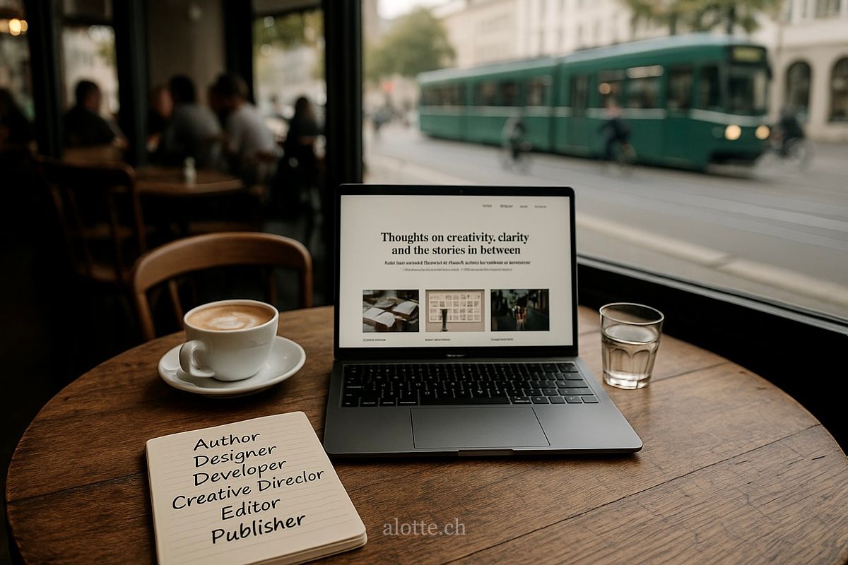 Image of 1 man creative GenAI augmented studio setup