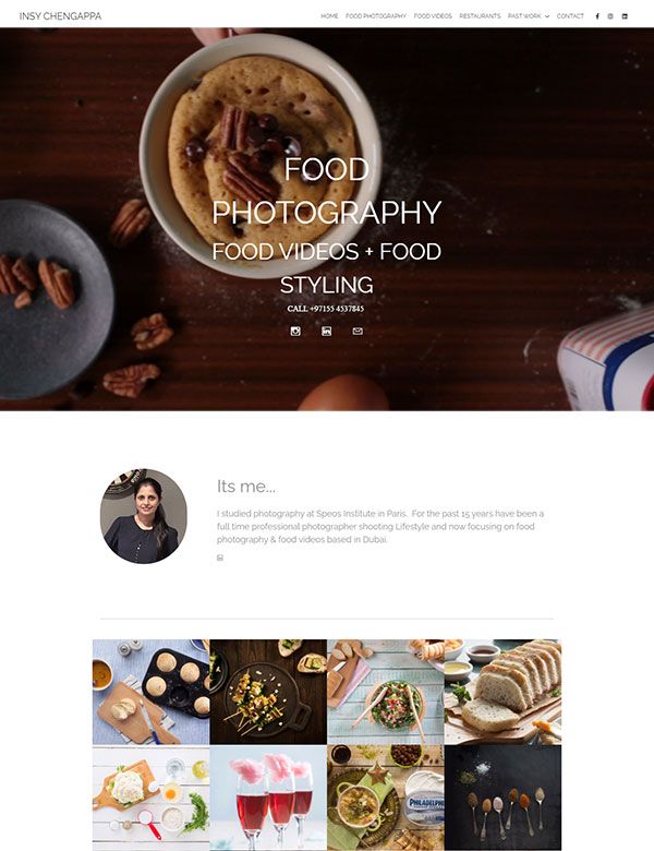Insy Chengappa Portfolio Website Examples