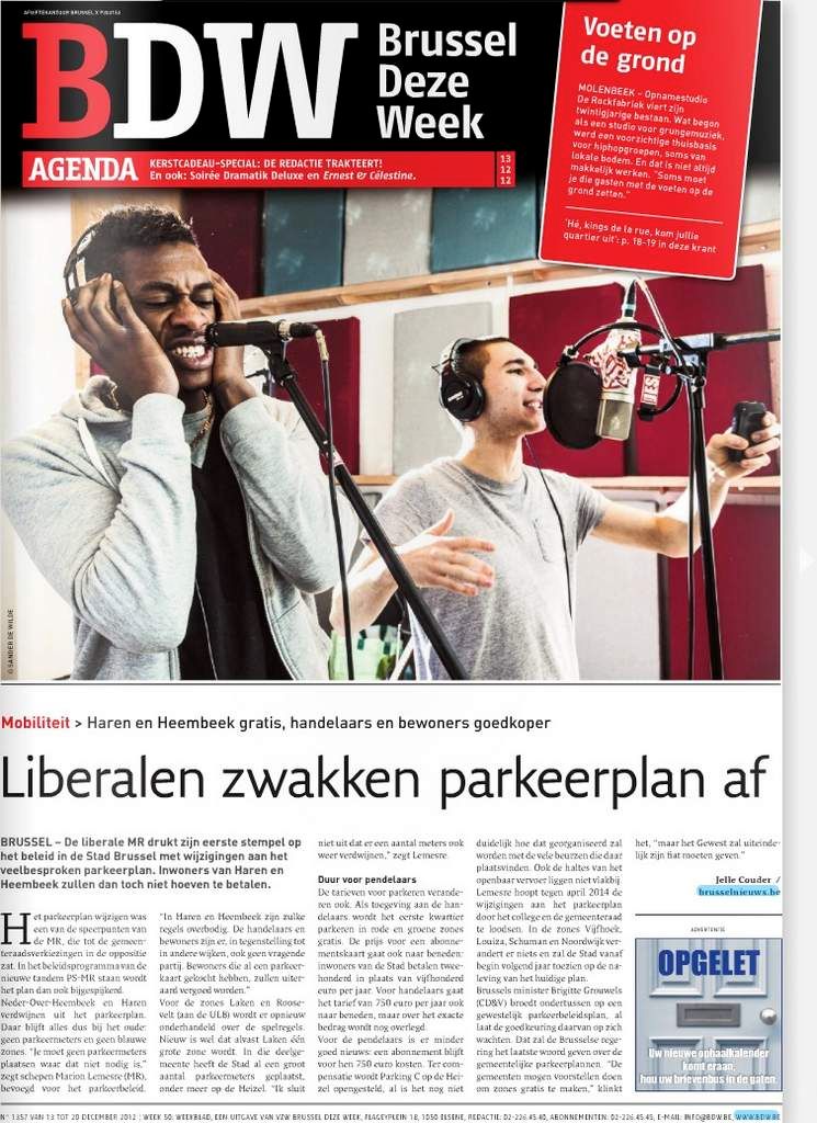 cover of Brussels Weekly december 2012