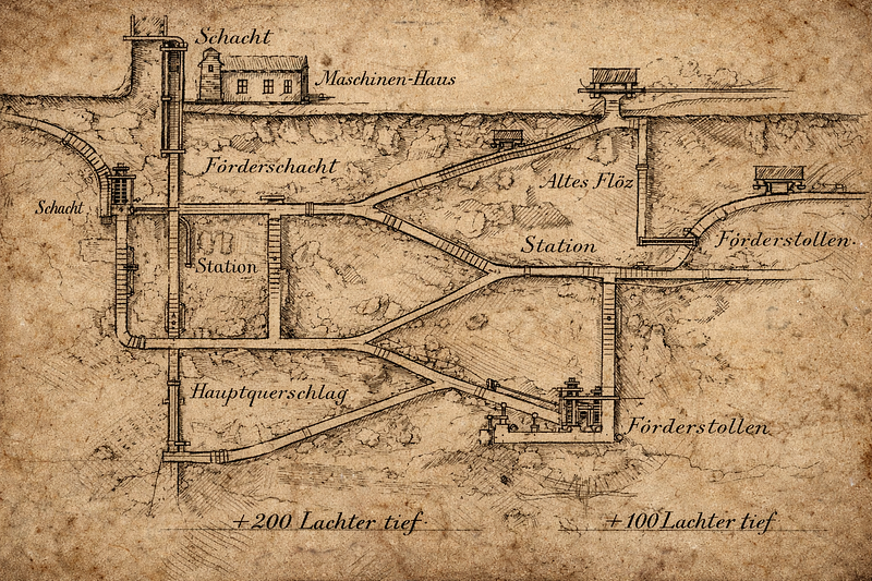 Was hält eine Karte wirklich fest? Über Bergbaukarten, Archive und die Sprache der Übersetzung.