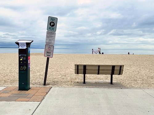 Public Beach and parking lot