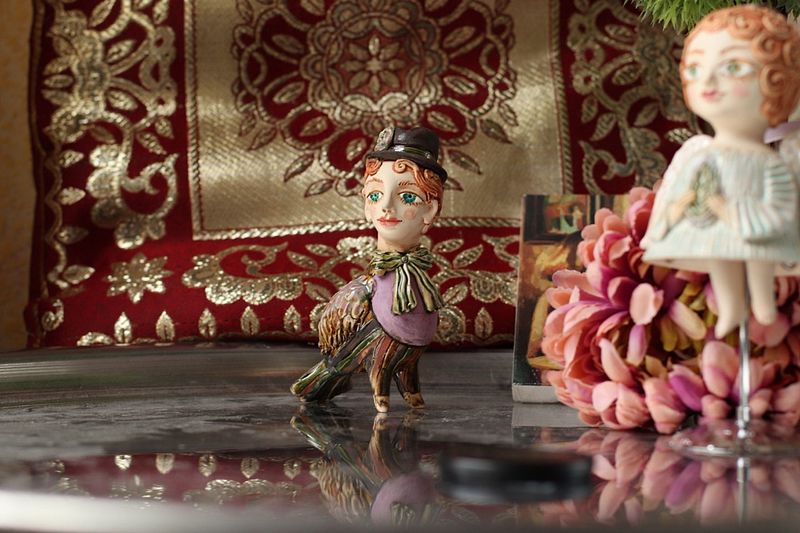 Spring bird, ceramic mini-sculpture